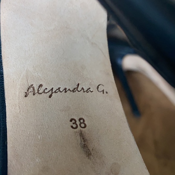 ALEJANDRA G.  chandelier heels BLACK LEATHER 38 - Picture 9 of 10